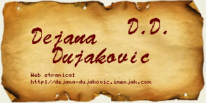 Dejana Dujaković vizit kartica